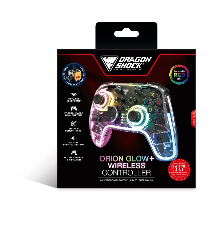 DragonShock - ORION GLOW+ Wireless Controller Glow RGB for Switch 2 & Switch OLED