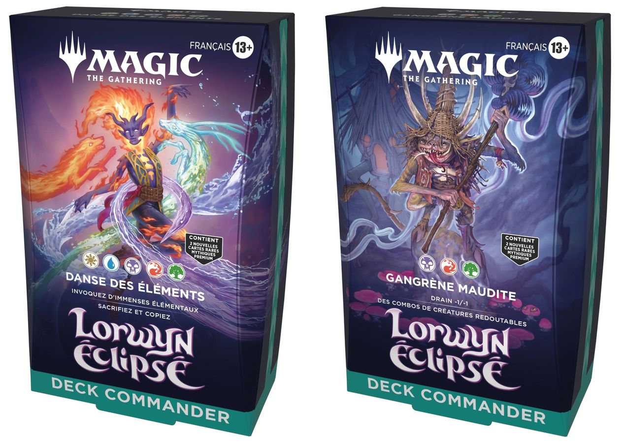 Magic: The Gathering - Assortiment de Decks Commander Lorwyn Eclipsé (4 Deck Commander) - FR