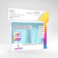 GameGen!c Prime Sleeves - 200 extra-clear standard-sized card sleeves value pack 66 x 91 mm  