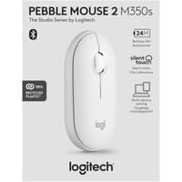 Logitech Logitech M350 Wireless Bluetooth Pebble Mouse 2 - White  Mouse