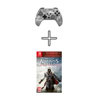 DragonShock DragonShock - Mando inalámbrico Bluetooth compacto PopTop Manga para Switch y Switch OLED + Assassin's Creed: The Ezio Collection Bundle  Gamepad Nintendo Switch Accesorios  Nintendo Switch Juegos  Nintendo Switch Lite Nintendo Switch OLED