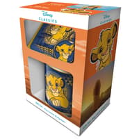 Pyramid International El Rey León - Set de regalo de taza, posavasos y llavero de Simba Lion, King disney Vajilla y menaje del hogar