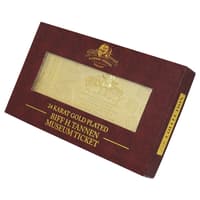 Fanattik Back to the Future - Biff Tannen Museum Entrance Ticket Limited Edition 24k Gold Plated retour, vers, le, futur Figures & Replica's