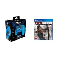 DragonShock DragonShock - Bundle Manette sans fil Bluetooth MIZAR Bleue pour PS4, PC et Mobile + Tomb Raider Definitive Edition  Gamepad Playstation 4 Accessoires  Playstation 4 Jeux