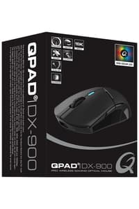 QPAD QPAD - DX-900 - Zwarte Draadloze/Bedrade Optische Gamingmuis  Muizen