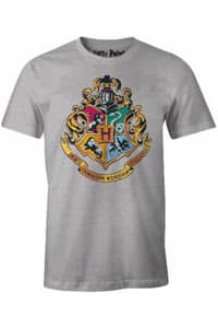 Cotton Division Harry Potter - Hogwarts Houses Grey Melange T-Shirt - M harry, potter T-Shirt