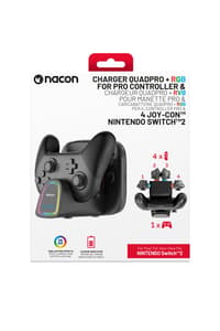 Nacon Quadpro Oplader + RGB voor Pro Controller en 4 Joy-Con Nintendo Switch 2  Nintendo Switch 2 Accessoires