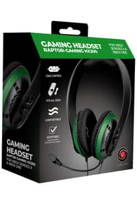Raptor Raptor Gaming - HX200 Kabelgebundenes Stereo-Gaming-Headset Schwarz für Xbox One und Xbox Serie S|X  Mikrofone - Kopfhörer