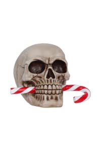 Nemesis Now Nemesis Now - "Frostbite Candy Cane LED" Schedel met Ornament 12cm Nemesis, Now Tableware & home ware