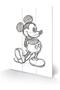 Pyramid International Topolino - Stampa di schizzi su legno 20 X 29,5 cm disney Affischer, klistermärken och trycksaker