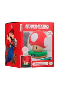 Paladone Products Ltd Nintendo - Super Mario - Super Mushroom Icon Alarm Clock and Lamp Super, Mario nintendo Tableware & Home Ware