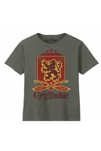 Cotton Division Harry Potter -  Gryffindor Blazon Khaki T-Shirt - Boy 14 Years harry, potter T-Shirt