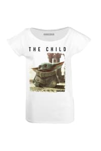 Cotton Division The Mandalorian - T-shirt Blanc Femmes Logo The Child - S The, Mandalorian star, wars T-Shirt