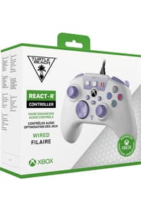Turtle Beach Turtle Beach – REACT-R Kabelgebundener Gaming-Controller in Weiß & Lila für Xbox Series X|S, Xbox One & Windows 10/11  Gamepad Xbox One Zubehör  Xbox Series X Xbox Series S