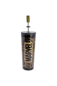 Stor Stor - Marvel - Gobelet Isotherme en Acier Inoxydable avec Paille et couvercle 3D "Golden Treasure" 770ml marvel Porslin och hushållsartiklar