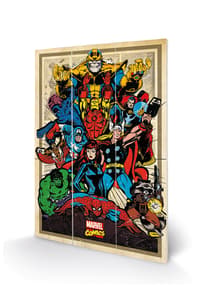 Pyramid International Marvel Comics - Avengers in Action Woodblock Print 20 X 29,5 cm Avengers marvel Affischer, klistermärken och trycksaker
