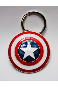 Semic Marvel - Porte-Clefs Bouclier en Métal Captain América marvel Nyckelring