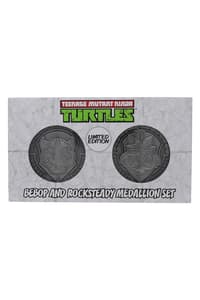 Fanattik Teenage Mutant Ninja Turtles - Medaglione da collezione in edizione limitata "Bebop and Rocksteady” nickelodeon tortue, ninja Figurer och repliker