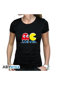 Abystyle Pac-Man - Game Over Schwarzes T-Shirt für Frauen - S pac, man T-Shirt