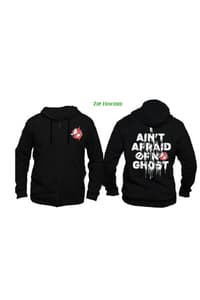 Cotton Division Ghostbusters - Sudadera negra con cremallera para hombre -S ghostbusters Sudaderas y sudaderas con capucha