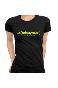 Cotton Division Cyberpunk 2077 - Logo Black Woman T-Shirt - XL Cyberpunk, 2077 T-Shirt