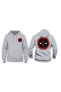 Cotton Division Marvel - Deadpool Logo Grau Herren Sweat Hoodie - XL deadpool marvel Hoodies und Sweatshirt