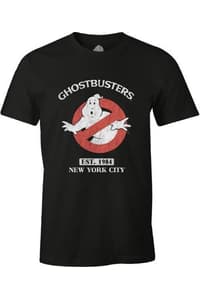 Cotton Division Ghostbusters - Black Men's T-shirt New York City - S ghostbusters T-Shirt