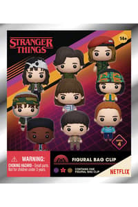 Monogram International Inc. Netflix - Stranger Things - Schaumstoff-Sammelfiguren-Taschenclip-Blindbeutel-Sortiment (Series 4) (24 pcs) stranger, things Schlüsselanhänger
