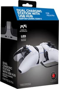 Raptor Raptor Gaming - Duales Ladegerät Weiß für PS4/PS5 DualSense Controller  Playstation 4 Zubehör  Playstation 5
