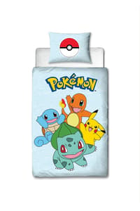CLD Distribution S.A. Pokémon - Pikachu and Starter 1G III Mikrofaser-Bett-Set (140x200cm + 63x63cm) pokemon Tisch- und Haushaltsartikel