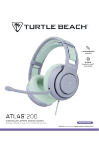 Turtle Beach Turtle Beach - Atlas 200 Wired Multiplatform Gaming Headset Seafoam Breeze for consoles, PC & mobile 3.5mm  Headsets Playstation 4 Accessoires  Nintendo Switch Accessories  Nintendo Switch Lite Playstation 5 Xbox Series X Xbox Series S Nintendo Switch OLED Nintendo Switch 2