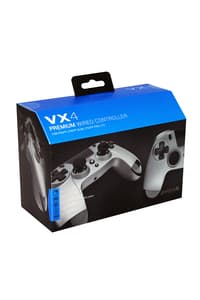 Gioteck Gioteck - Mando VX4 alámbrico Titanium para PS4 y PC Gamepad, diseño ergonómico del joystick y disposición de la Playstation con disparos rápidos Puerto de audio/Jack 3,5MM   Playstation 4 Accesorios