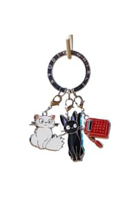Benelic Ghibli - Kikis kleiner Lieferservice - Metall-Schlüsselanhänger mit Jiji, Lily und Telefon ghibli kikis, delivery, service 