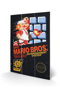 Pyramid International Super Mario Bros - NES Cover Wood Print 20 X 29.5 cm Super, Mario Posters, Stickers & Printing