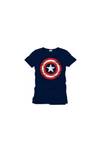 Cotton Division Marvel - Captain America Logo Marinblå T-shirt S Avengers marvel T-shirt