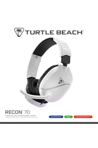 Turtle Beach Turtle Beach - Recon 70 Einsetzbares Gaming-Headset Weiß für PlayStation, Xbox und Nintendo Switch  Mikrofone - Kopfhörer Playstation 4 Zubehör  Xbox One Nintendo Switch Konsolen  Nintendo Switch Lite Playstation 5 Xbox Series X Xbox Series S Nintendo Switch OLED