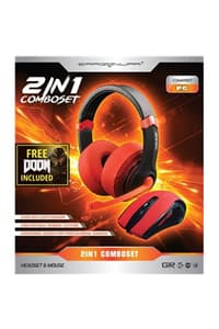 Dragonwar Dragonwar 2 i 1 kombinationsset (headset + mus) Röd utgåva  Hörlurar Mus