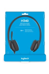 Logitech Logitech - H340 USB Computer Headset - Black  Headsets