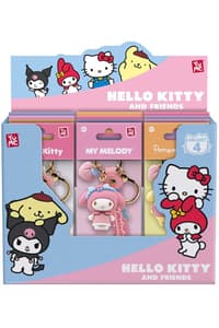 YuMe YuMe Hello Kitty and Friends Peach Series - Expositor de llaveros con correa (12 unidades) Hello, Kitty Llavero