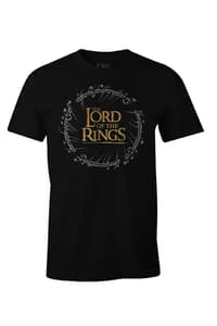 Cotton Division The Lord Of The Rings - Black Men's T-shirt Ring Logo - M le, seigneur, des, anneaux Camiseta