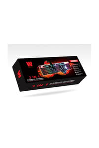 WASDkeys WASDkeys - GS80 Bedraad gametoetsenbord, headset en muis met achtergrondverlichting - Qwertz DE  Koptelefoon Muizen Toetsenborden