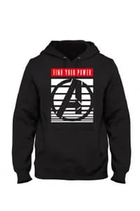 Cotton Division Marvel - Felpa con cappuccio nera da uomo con logo Avengers - XL Avengers marvel Huvtröjor och tröjor