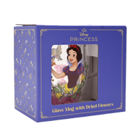 Widdop & Co Disney - Blanche-Neige et les Sept Nains - Mug en verre "Fleurs Séchées Blanche-Neige" 300ml disney snow, white, and, the, seven, dwarfs Mugs, Tasses et Verres
