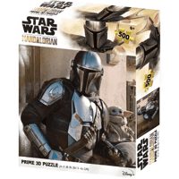 Prime 3D Star Wars: The Mandalorian - Puzzle lenticulaire Grogu et Mando 500 pcs 61x46 cm The, Mandalorian star, wars Jeux et jouets