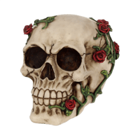Nemesis Now Nemesis Now - Figuur Rose from Beyond Skull 15cm, Ivoor Nemesis, Now Figuren en replica's