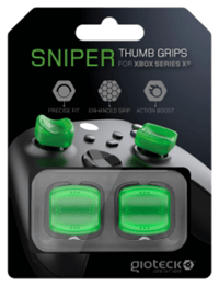 Gioteck Gioteck STGX - Thumb Grips Xbox Series X / S - Bouchons/Capuchons/Protection en Silicone pour Joysticks Grips Xbox X/S - Antidérapant - Aide a viser - Protection Manette Xbox Series X/S - Vert  Xbox Series X Accessoires  Xbox Series S