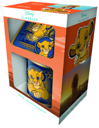 Pyramid International Le Roi Lion - Ensemble cadeau Mug, Dessous de verre et Porte-clés Simba Lion, King disney Articles de table et maison