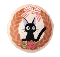 Marushin Ghibli - Kiki la petite sorcière - Coussin Jiji Couronne de Pain 35cm kikis, delivery, service Articles de table et maison