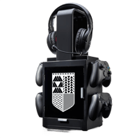 Numskull Numskull - Meuble de rangement lumineux inspiré du logo de Destiny pour gamer pour 4 manettes - 10 jeux - 1 casque  Playstation 4 Accessoires  Xbox One Stations d'accueil Playstation 5 Xbox Series X Xbox Series S
