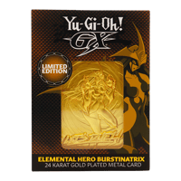 Fanattik Yu-Gi-Oh! GX - Lingot Plaqué Or 24 Carats "Burstinatrix, Héros Elémentaire" en Édition Limitée yu, gi, oh Figurines et répliques